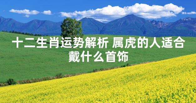 十二生肖运势解析 属虎的人适合戴什么首饰